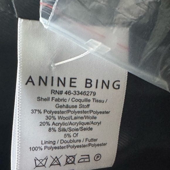 Anine Bing Crop Double Breasted Blazer Brown Size Small - Picture 9 of 11